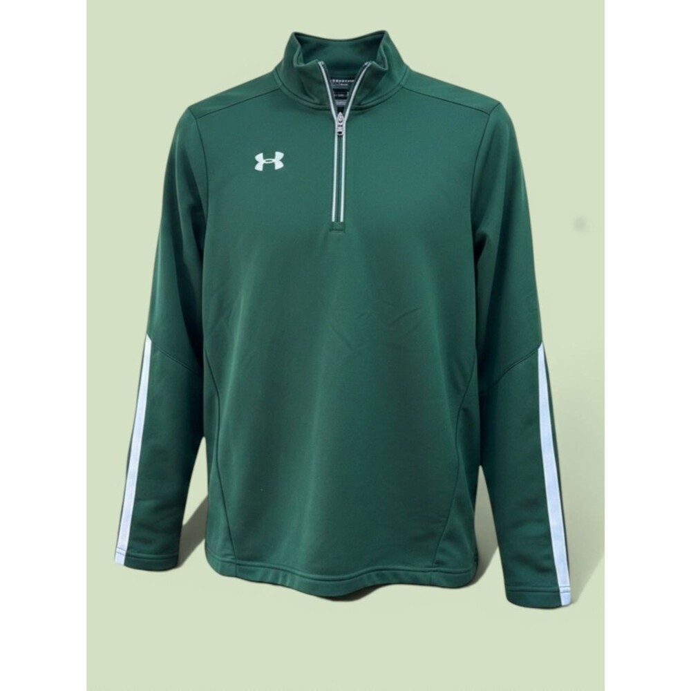 Under Armour Loose Fit Forest Green Half-Zip w/White Accents Women’s S Athletic